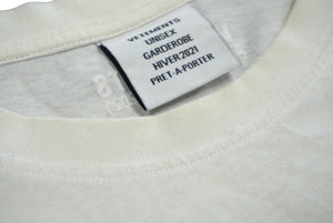 VETEMENTS ヴェトモン 半袖Ｔシャツ ユニセックス ホワイト ロゴ コットン サイズL UAH21TR501 良品 中古 60039