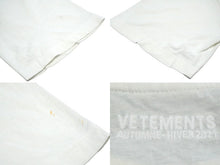 Load image into Gallery viewer, VETEMENTS ヴェトモン 半袖Ｔシャツ ユニセックス ホワイト ロゴ コットン サイズL UAH21TR501 良品 中古 60039