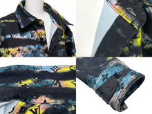 Load image into Gallery viewer, LOUIS VUITTON ルイヴィトン モノグラムタイダイデニム 長袖シャツ マルチカラー M RM2129 H98 HLA10W 美品 中古 60042