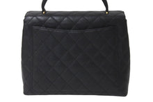 Load image into Gallery viewer, 極美品 CHANEL シャネル ハンドバッグ マトラッセ ケリートップ 9番台 ココマーク ブラック キャビアスキン ゴールド金具 中古 60043