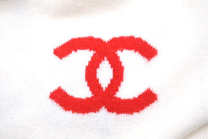 CHANEL シャネル ラパウザ ニット ココマーク ロゴ ホワイト 2019年 カシミヤ サイズ34 P60447K46038 美品 中古 60047