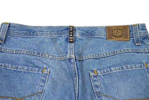 DEF JAM UNIVERSITY デフジャム ユニバーシティ デニム ショートパンツ ショーツ コットン ブルー サイズ34 美品 中古 60057