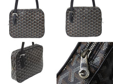 Load image into Gallery viewer, GOYARD ゴヤール ヨナGM ショルダーバッグ ブラック レザー コーティングキャンバス 良品 中古 60072