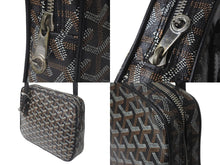 Load image into Gallery viewer, GOYARD ゴヤール ヨナGM ショルダーバッグ ブラック レザー コーティングキャンバス 良品 中古 60072