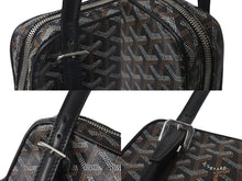 Load image into Gallery viewer, GOYARD ゴヤール ヨナGM ショルダーバッグ ブラック レザー コーティングキャンバス 良品 中古 60072