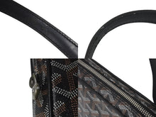 Load image into Gallery viewer, GOYARD ゴヤール ヨナGM ショルダーバッグ ブラック レザー コーティングキャンバス 良品 中古 60072