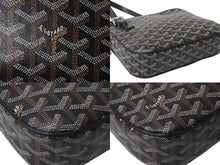 Load image into Gallery viewer, GOYARD ゴヤール ヨナGM ショルダーバッグ ブラック レザー コーティングキャンバス 良品 中古 60072