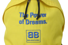Load image into Gallery viewer, BALENCIAGA バレンシアガ リュック デイパック 503221 The Power of Dreams. BBロゴ ナイロン イエロー 美品 中古 60091