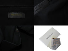画像をギャラリービューアに読み込む, YVES SAINT LAURENT イヴサンローラン ハンドバッグ EASY 208314 ヒョウ柄 ハラコ レザー ブラック ブラウン 美品 中古 60093 
