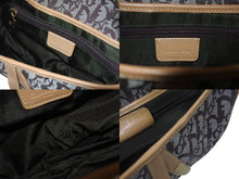 Load image into Gallery viewer, 極美品 Christian Dior クリスチャンディオール ハンドバッグ トロッター柄 サドルバッグ キャンバス レザー ブラウン 中古 60106