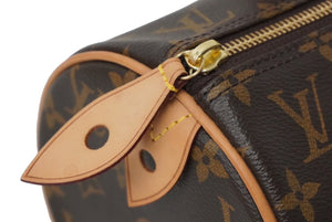 新品同様 LOUIS VUITTON ルイヴィトン モノグラム パピヨン30 ハンドバッグ ブラウン 新型 M40711 ロゴ ワンショルダー 中古 60107