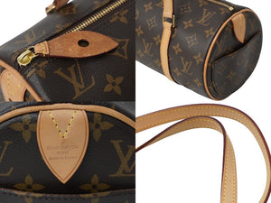 新品同様 LOUIS VUITTON ルイヴィトン モノグラム パピヨン30 ハンドバッグ ブラウン 新型 M40711 ロゴ ワンショルダー 中古 60107