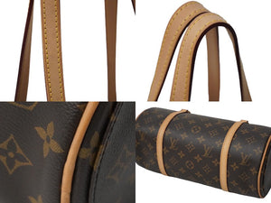 新品同様 LOUIS VUITTON ルイヴィトン モノグラム パピヨン30 ハンドバッグ ブラウン 新型 M40711 ロゴ ワンショルダー 中古 60107