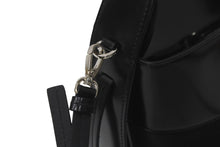 画像をギャラリービューアに読み込む, 極美品 PRADA プラダ ショルダーバッグ ウーヴェルチュール バケットバッグ ブラック 1BE015 シルバー金具 中古 60115 