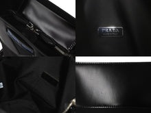 画像をギャラリービューアに読み込む, 極美品 PRADA プラダ ショルダーバッグ ウーヴェルチュール バケットバッグ ブラック 1BE015 シルバー金具 中古 60115 