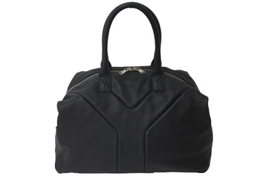 YVES SAINT LAURENT イヴ サンローラン ハンドバッグ EASY 208314 レザー ブラック シルバー金具 美品 中古 60116 