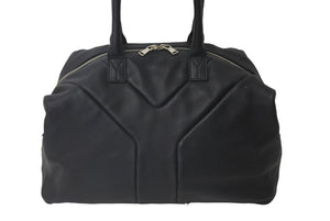 YVES SAINT LAURENT イヴ サンローラン ハンドバッグ EASY 208314 レザー ブラック シルバー金具 美品 中古 60116 