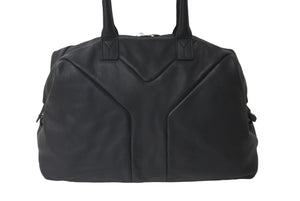 YVES SAINT LAURENT イヴ サンローラン ハンドバッグ EASY 208314 レザー ブラック シルバー金具 美品 中古 60116 