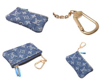 Load image into Gallery viewer, 未使用 LOUIS VUITTON ルイヴィトン モノグラム デニム ポシェットクレ コインケース M95343 ブルー 小銭入れ 財布 中古 60124
