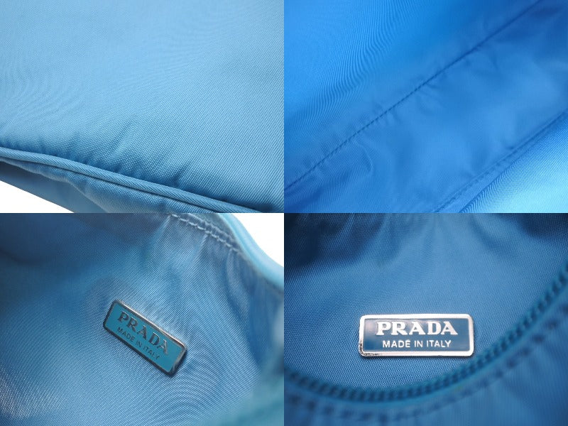 PRADA プラダ ホーボー ハンドバッグ ブルー 水色 ナイロン