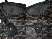 Load image into Gallery viewer, GOYARD ゴヤール ハンドバッグ サンジャンヌPM ブラック 廃盤 ゴヤールディンキャンバス レザー シルバー金具 良品 中古 60141