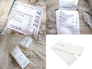 新品同様 Sacai サカイ フェイクシアリング ブルゾン ボアジャケット 22-02902M 22AW ブラック アイボリー 1 中古 60149