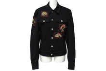 Load image into Gallery viewer, 極美品 DIOR HOMME ディオール オム 亀井徹 ヴァニタスパッチ デニム ジャケット 17SS ブラック サイズ44 763C484K5894 中古 60152