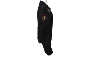 極美品 DIOR HOMME ディオール オム 亀井徹 ヴァニタスパッチ デニム ジャケット 17SS ブラック サイズ44 763C484K5894 中古 60152