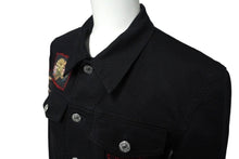 Load image into Gallery viewer, 極美品 DIOR HOMME ディオール オム 亀井徹 ヴァニタスパッチ デニム ジャケット 17SS ブラック サイズ44 763C484K5894 中古 60152