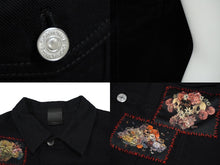 Load image into Gallery viewer, 極美品 DIOR HOMME ディオール オム 亀井徹 ヴァニタスパッチ デニム ジャケット 17SS ブラック サイズ44 763C484K5894 中古 60152