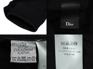 極美品 DIOR HOMME ディオール オム 亀井徹 ヴァニタスパッチ デニム ジャケット 17SS ブラック サイズ44 763C484K5894 中古 60152