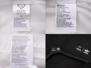 極美品 PRADA × Adiddas プラダ × アディダス 21AW ナイロンジャケット RE-Nylon SGB964 ホワイト サイズ50 中古 60154