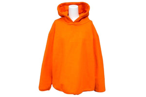 VLONE ヴィーローン パーカー フーディー FRIENDS-プリント 切りっぱなし コットン オレンジ ホワイト L 美品 中古 60181