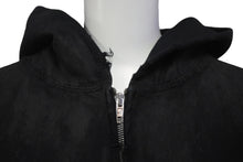 Load image into Gallery viewer, 新品同様 BALENCIAGA バレンシアガ キャンペーンロゴダメージ加工ジップアップフーディー サイズL ブラック 720424TNVK5 中古 60186