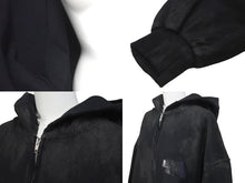 Load image into Gallery viewer, 新品同様 BALENCIAGA バレンシアガ キャンペーンロゴダメージ加工ジップアップフーディー サイズL ブラック 720424TNVK5 中古 60186