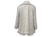 Load image into Gallery viewer, 新品未使用 CHANEL シャネル ツイードジャケット 7部丈 P58004V43990 シルバー ベージュ ブラック サイズ34 中古 60198