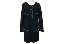 Load image into Gallery viewer, CHANEL シャネル ワンピース ニット ココマーク ココボタン ブラック カシミヤ サイズ36 P42061W04956 美品 中古 60203