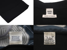 Load image into Gallery viewer, HERMES エルメス カーディガン 切り返しデザイン クリッククラック サイズ34 ヴァージンウール カシミヤ シルク 美品 中古 60213