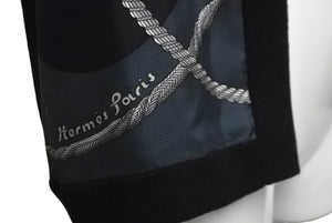 HERMES エルメス カーディガン 切り返しデザイン クリッククラック サイズ34 ヴァージンウール カシミヤ シルク 美品 中古 60213