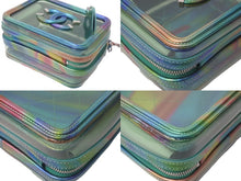 Load image into Gallery viewer, 新品同様 CHANEL シャネル チェーンショルダーバッグ バニティケース ココマーク レインボー シルバー 29番台 2020年 中古 60221