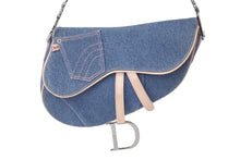 Load image into Gallery viewer, Christian Dior クリスチャンディオール ワンショルダーバッグ デニム ピンク サドルバッグ ガリアーノ期 美品 中古 60225