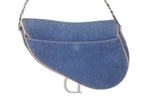 Load image into Gallery viewer, Christian Dior クリスチャンディオール ワンショルダーバッグ デニム ピンク サドルバッグ ガリアーノ期 美品 中古 60225