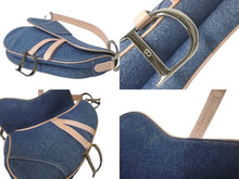 Load image into Gallery viewer, Christian Dior クリスチャンディオール ワンショルダーバッグ デニム ピンク サドルバッグ ガリアーノ期 美品 中古 60225