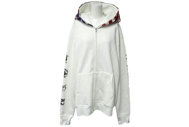 アメリカ限定 極美品 A BATHING APE アベイシングエイプ パーカー シャークパーカー ホワイト ネイビー レッド サイズXL 中古 60228