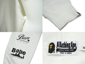 アメリカ限定 極美品 A BATHING APE アベイシングエイプ パーカー シャークパーカー ホワイト ネイビー レッド サイズXL 中古 60228