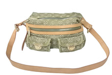 Load image into Gallery viewer, LouisVuitton ルイヴィトン バギーPM ショルダーバッグ M95213 モノグラムデニム レザー カーキ ゴールド 美品 中古 60233