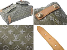 Load image into Gallery viewer, LouisVuitton ルイヴィトン バギーPM ショルダーバッグ M95213 モノグラムデニム レザー カーキ ゴールド 美品 中古 60233