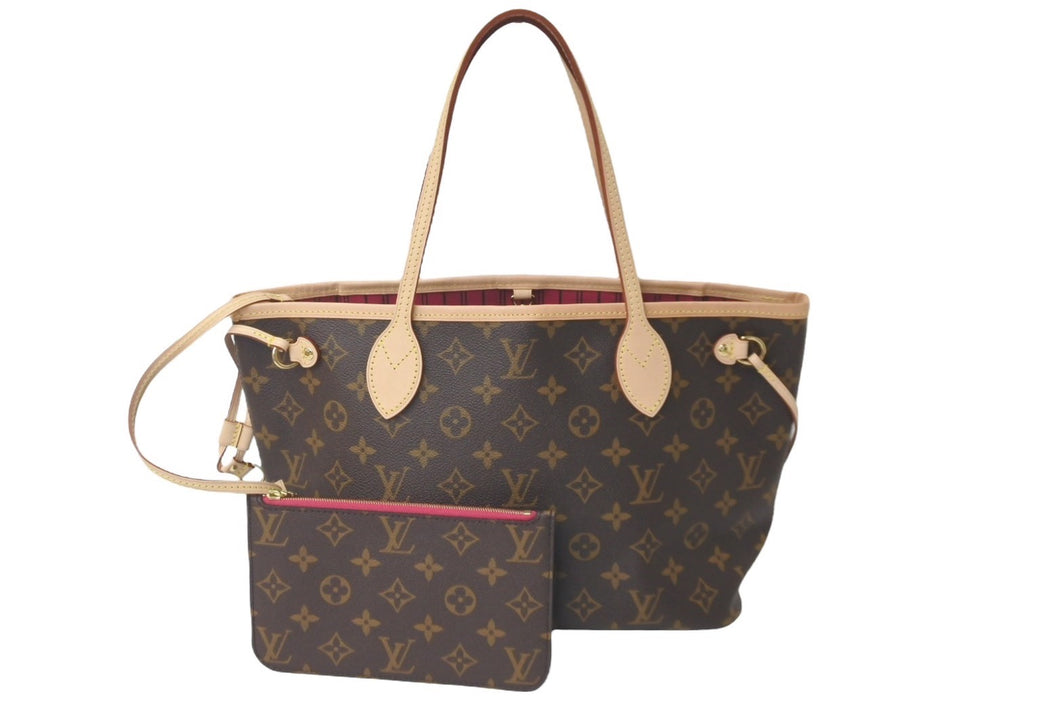 未使用 LOUIS VUITTON ルイヴィトン トートバッグ ネヴァーフルPM M41245 モノグラムキャンバス ブラウン 中古 60255