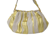 Load image into Gallery viewer, PRADA プラダ 2WAYセミショルダーバッグ ストラップ付き パンプキンシリーズ BN1678 カーフ ベージュ ゴールド 美品 中古 60261