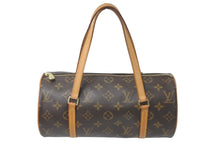 Load image into Gallery viewer, LOUIS VUITTON ルイヴィトン モノグラム パピヨン30 GM ハンドバッグ ブラウン PVC ヌメ革 M51385 良品 中古 60263